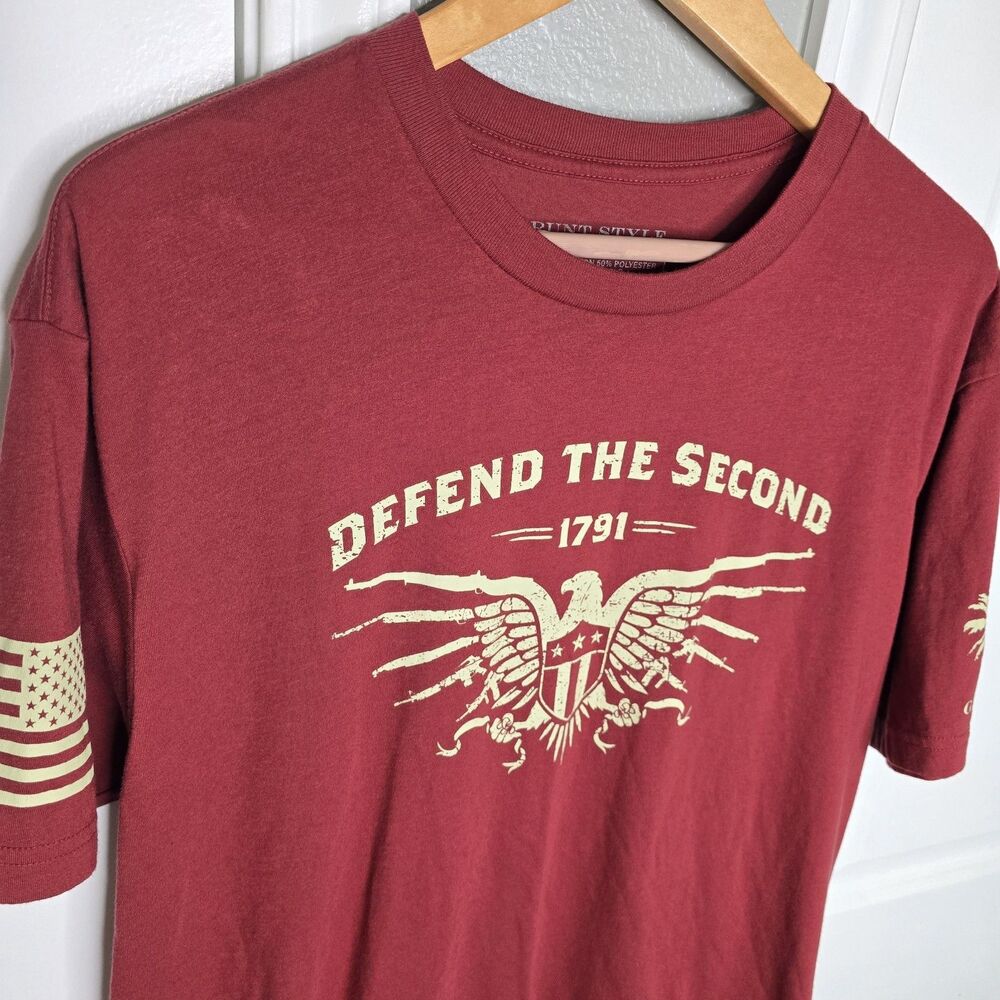 Club Grunt Style Shirt Men's XL Red Short Sleeve Defend The Second Amendment - Picture 2 of 4